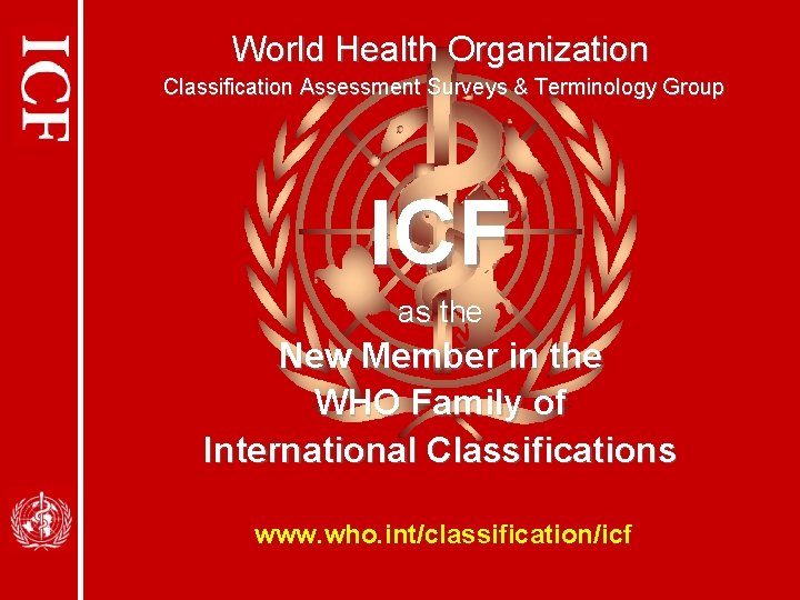 Who Classification Icon World Health Organization Classification Assessment Surveys Terminology ...