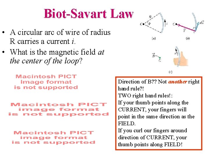 Biot-Savart Law • A circular arc of wire of radius R carries a current