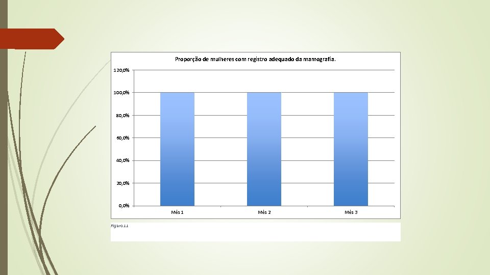 Proporção de mulheres com registro adequado da mamografia. 120, 0% 100, 0% 80, 0%