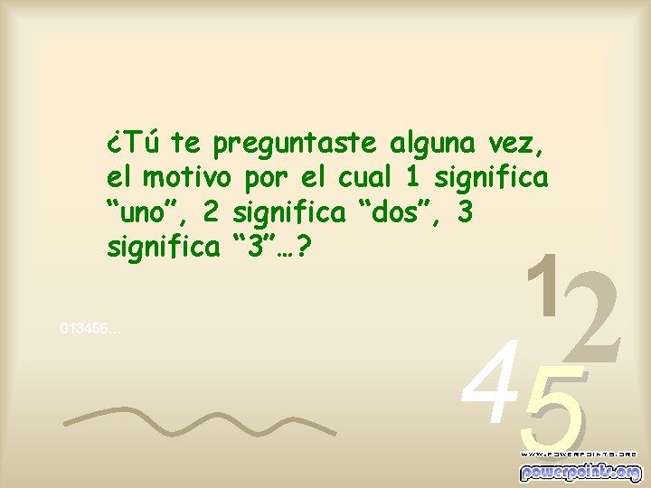 ¿Tú te preguntaste alguna vez, el motivo por el cual 1 significa “uno”, 2