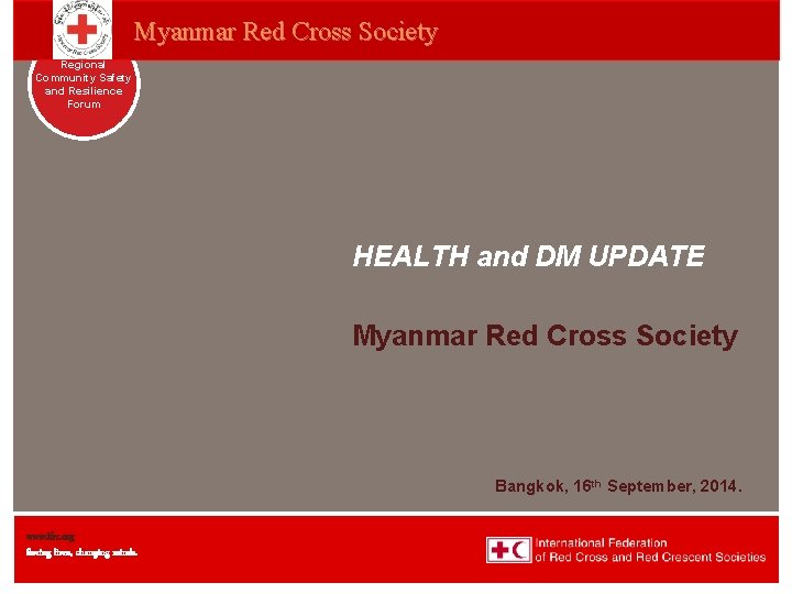 Myanmar Red Cross Society Regional Community Safety and