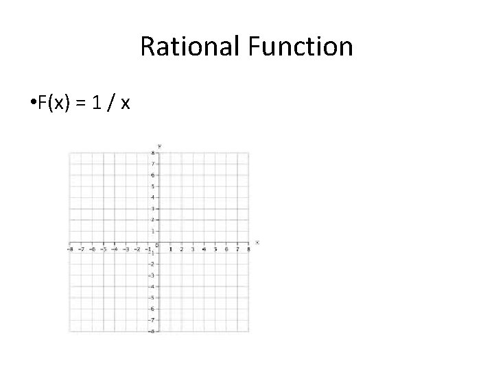 Rational Function • F(x) = 1 / x 