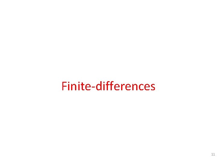 Finite-differences 11 