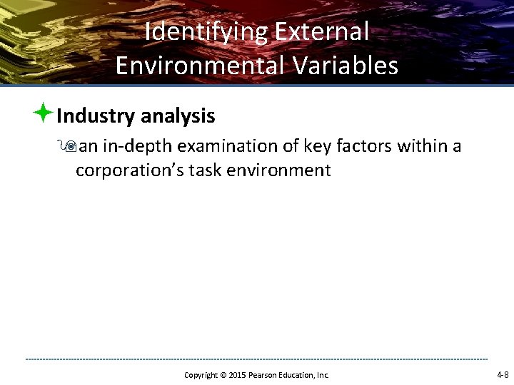 Environmental Scanning and Industry Analysis Chapter 4 Environmental