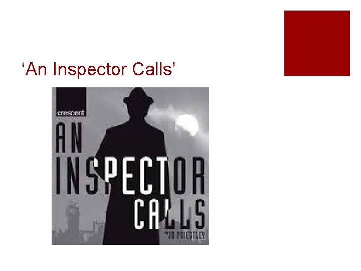 ‘An Inspector Calls’ 