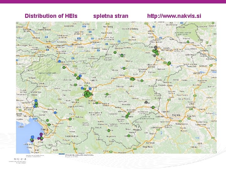 Distribution of HEIs spletna stran http: //www. nakvis. si 