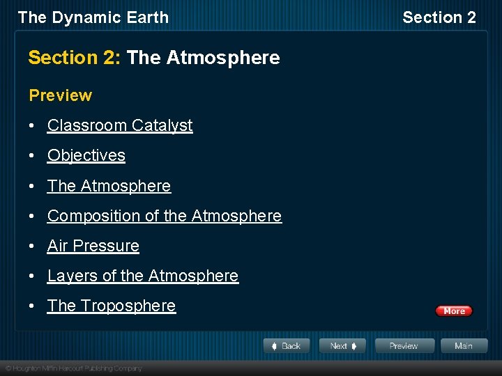 The Dynamic Earth Section 2 The Atmosphere Preview