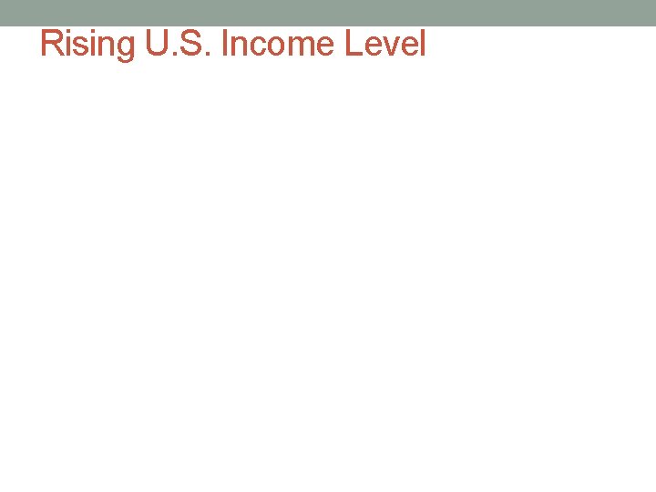 Rising U. S. Income Level 