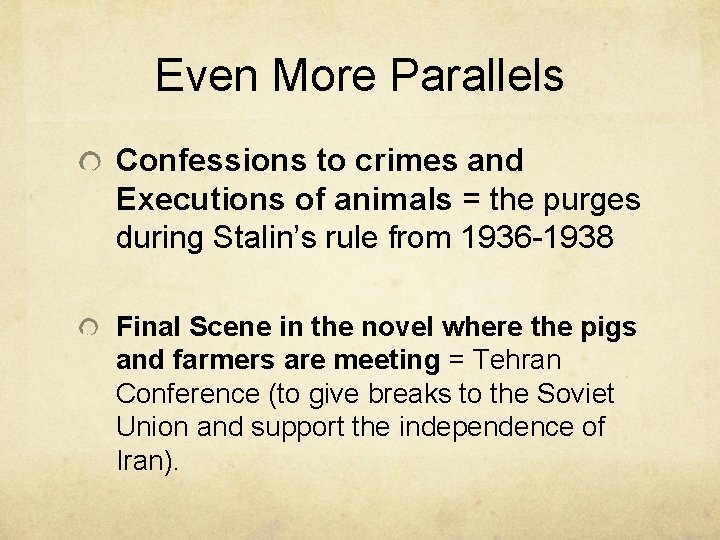 Even More Parallels Confessions to crimes and Executions of animals = the purges during