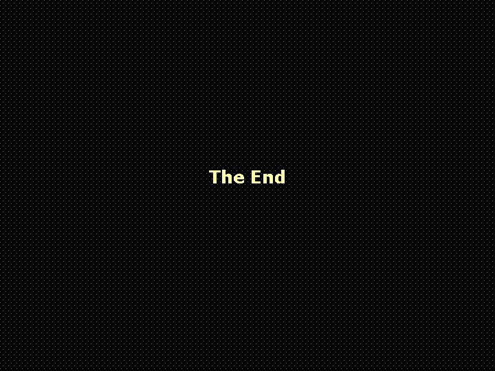 The End 