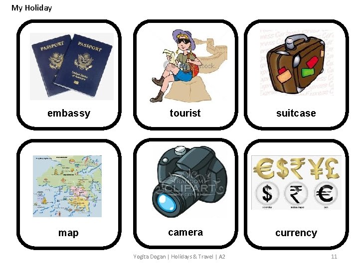 My Holiday embassy tourist suitcase map camera currency Yogita Dogan | Holidays & Travel