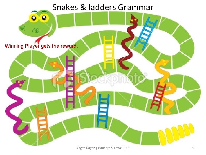 Snakes & ladders Grammar Winning Player gets the reward. Yogita Dogan | Holidays &