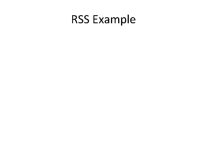 RSS Example 