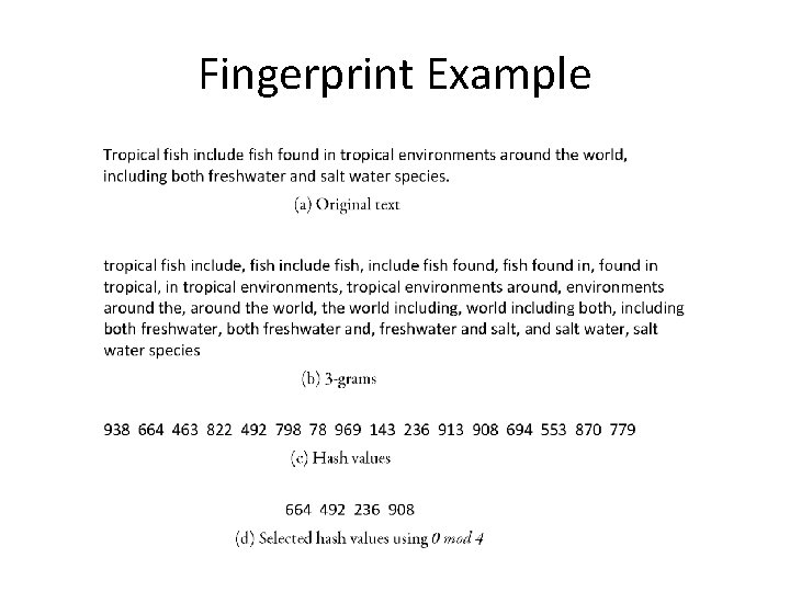 Fingerprint Example 