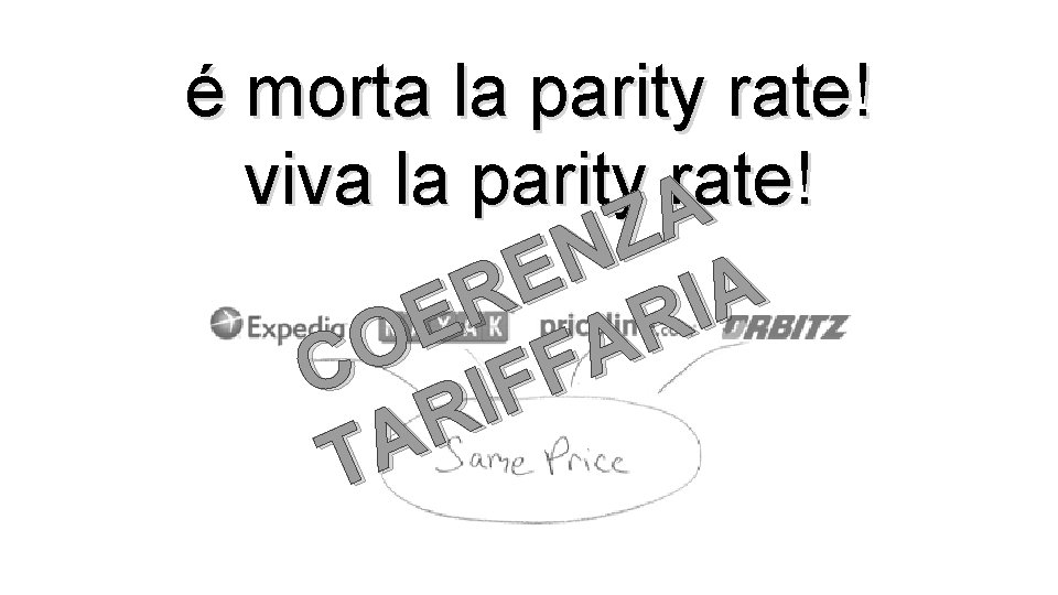 é morta la parity rate! viva la parity rate! A A Z N E