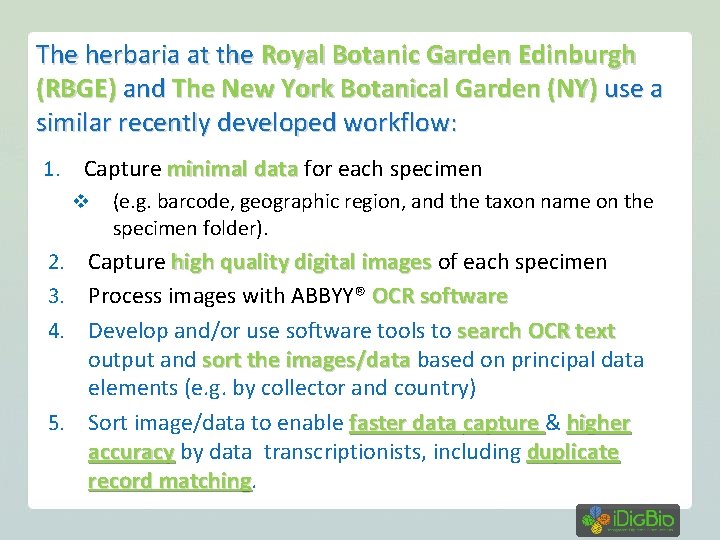 The herbaria at the Royal Botanic Garden Edinburgh (RBGE) and The New York Botanical