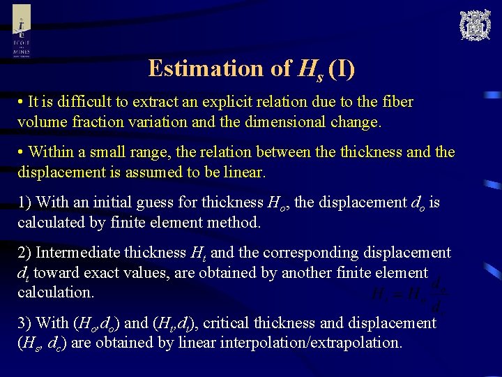 Estimation of Hs (I) • It is difficult to extract an explicit relation due