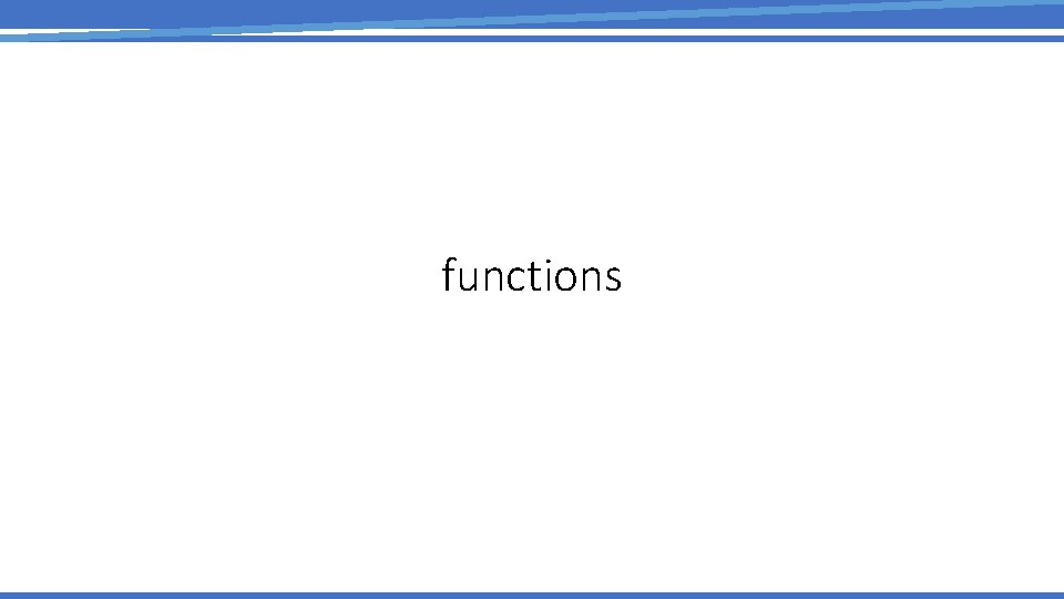 functions 