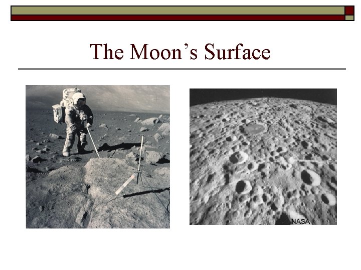 The Moon’s Surface 