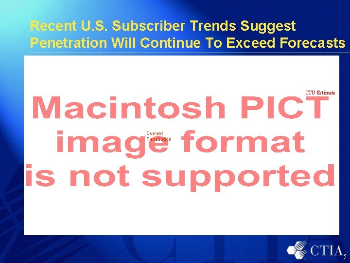 Recent U. S. Subscriber Trends Suggest Penetration Will Continue To Exceed Forecasts ITU Estimate