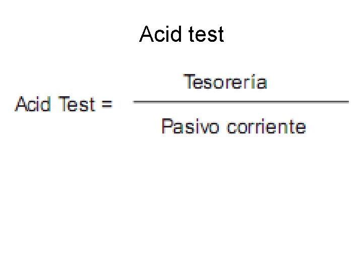 Acid test 