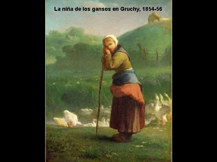 La niña de los gansos en Gruchy, 1854 -56 