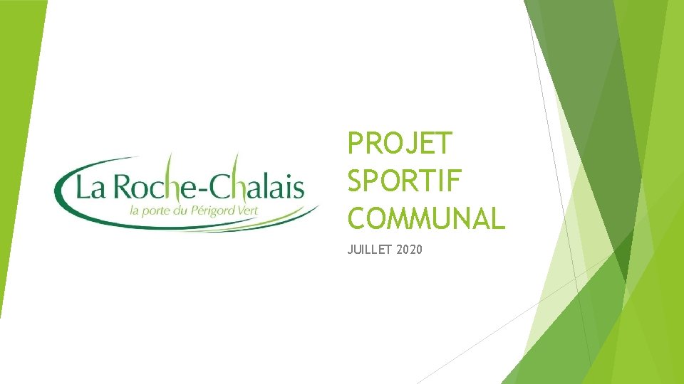 PROJET SPORTIF COMMUNAL JUILLET 2020 