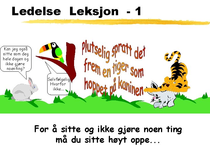 Ledelse Leksjon - 1 Kan jeg også sitte som deg hele dagen og ikke