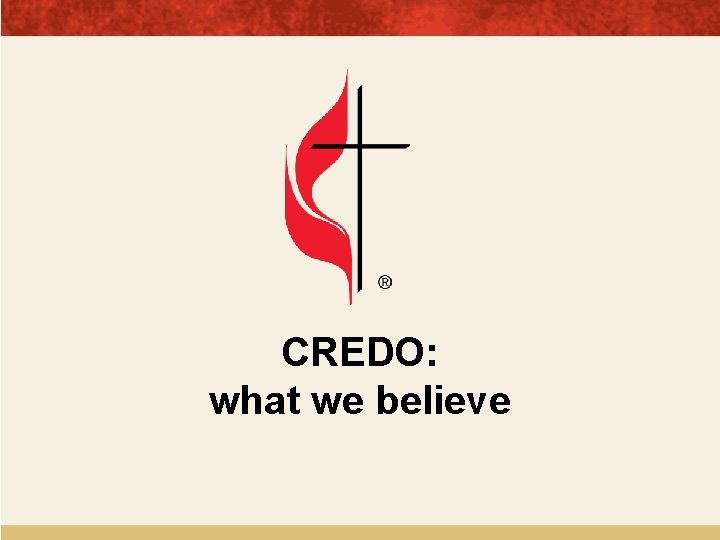 CREDO: what we believe 