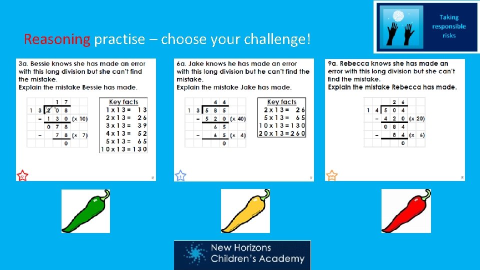 Reasoning practise – choose your challenge! 