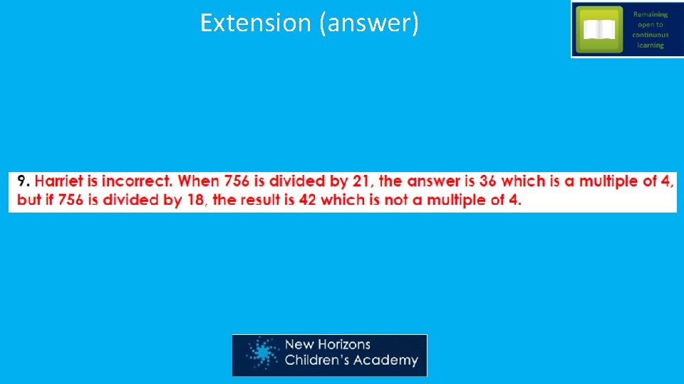 Extension (answer) 