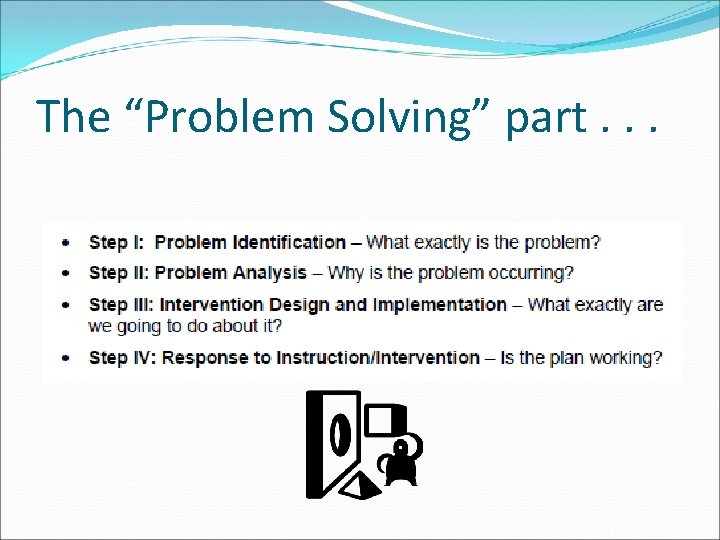 The “Problem Solving” part. . . 