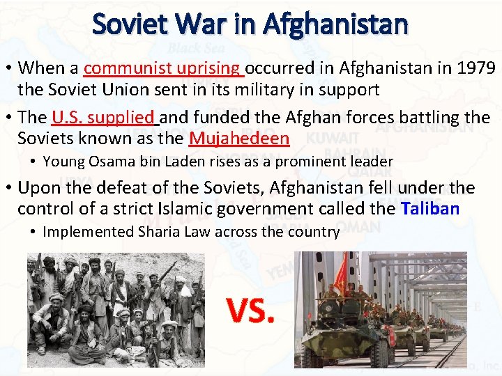 Soviet War in Afghanistan • When a communist uprising occurred in Afghanistan in 1979