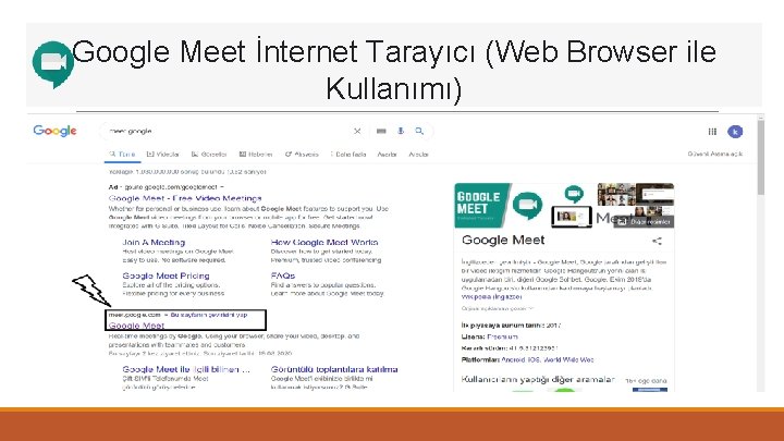 Google Meet (Web Browser ile Google Meet ile İnternet toplantı Tarayıcı oluşturma Kullanımı) 