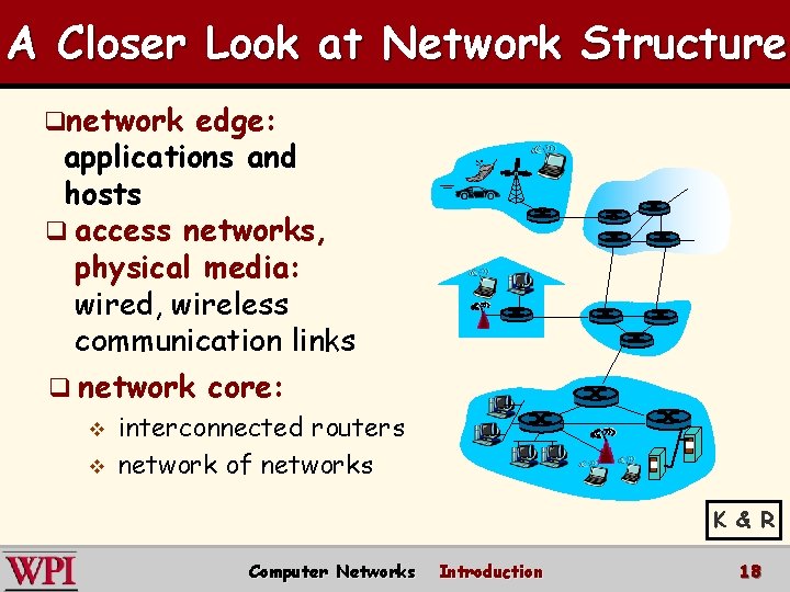 A Closer Look at Network Structure qnetwork edge: applications and hosts q access networks,
