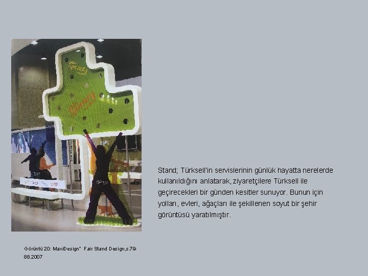 Stand; Türksell’in servislerinin günlük hayatta nerelerde kullanıldığını anlatarak, ziyaretçilere Türksell ile geçirecekleri bir günden