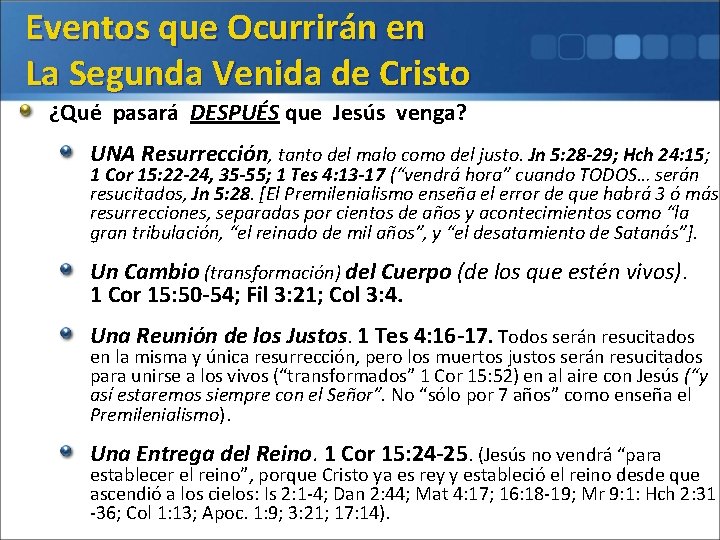 Eventos que Ocurrirán en La Segunda Venida de Cristo ¿Qué pasará DESPUÉS que Jesús