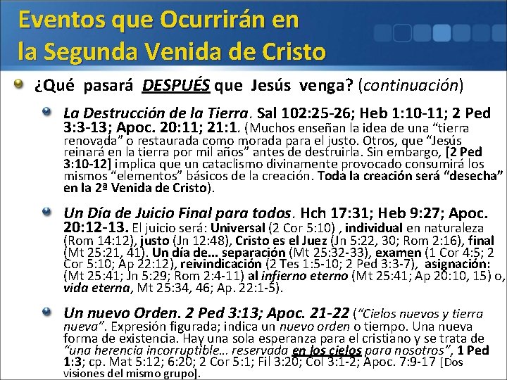 Eventos que Ocurrirán en la Segunda Venida de Cristo ¿Qué pasará DESPUÉS que Jesús