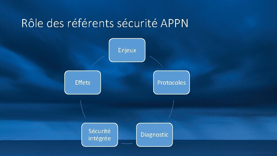 Rôle des référents sécurité APPN Enjeux Effets Sécurité intégrée Protocoles Diagnostic 