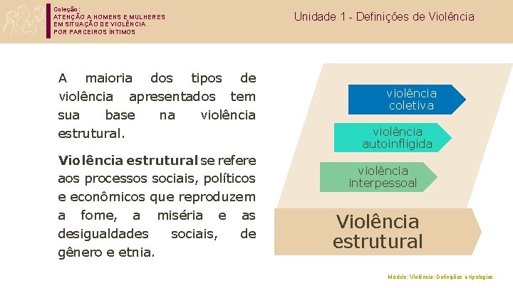 Coleção: ATENÇÃO A HOMENS E MULHERES EM SITUAÇÃO DE VIOLÊNCIA POR PARCEIROS ÍNTIMOS A