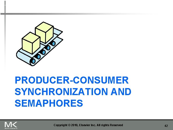 PRODUCER-CONSUMER SYNCHRONIZATION AND SEMAPHORES Copyright © 2010, Elsevier Inc. All rights Reserved 42 