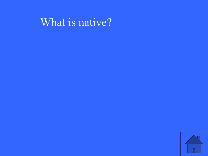 What is native? 