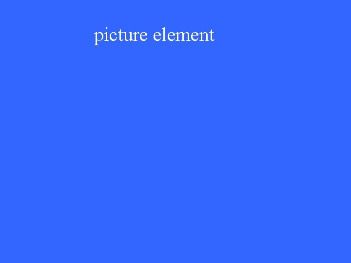 picture element 