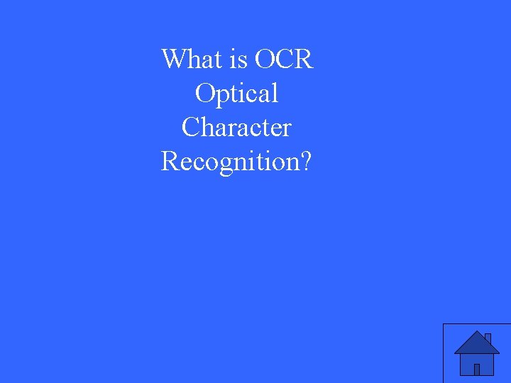 What is OCR Optical Character Recognition? 