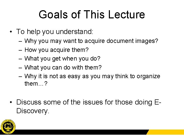 Goals of This Lecture • To help you understand: – – – Why you
