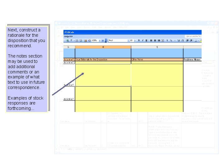 Next, construct a rationale for the disposition that you recommend. The notes section may