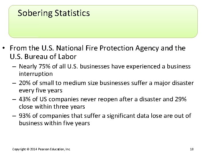 Sobering Statistics • From the U. S. National Fire Protection Agency and the U.