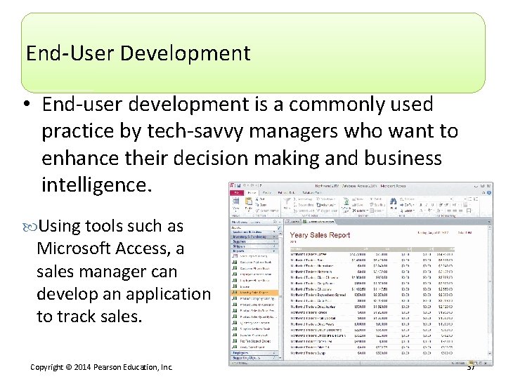 End-User Development • End-user development is a commonly used practice by tech-savvy managers who