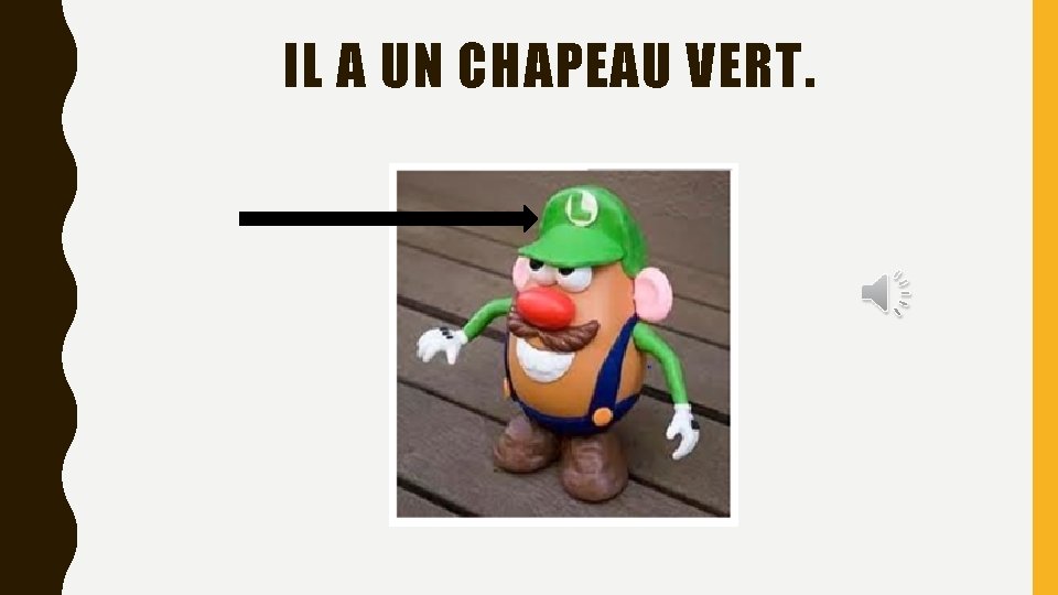 IL A UN CHAPEAU VERT. 