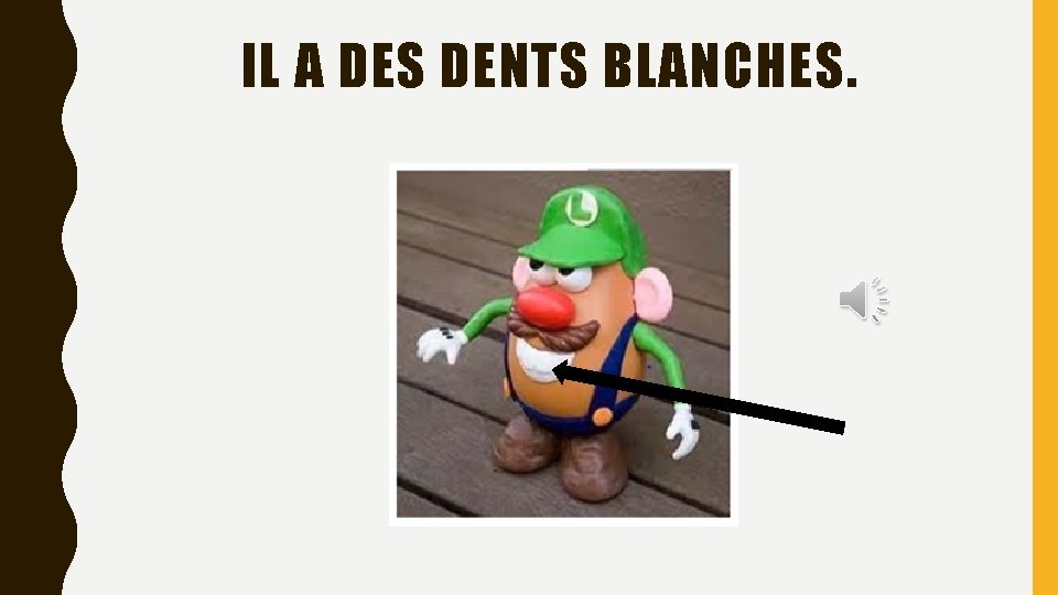 IL A DES DENTS BLANCHES. 